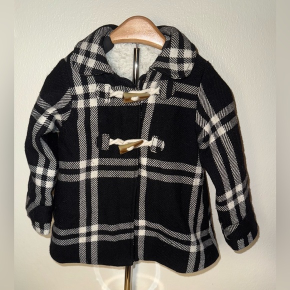 GAP Other - Baby Gap plaid wool blend toddler coat with toggle closures, size 4